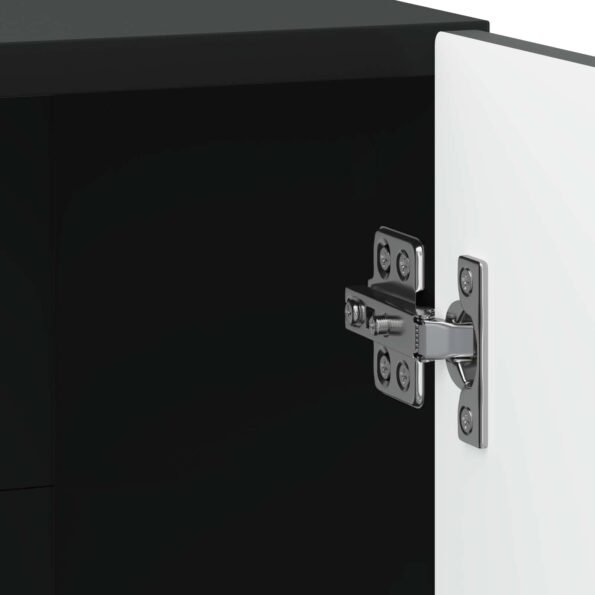 vidaXL Nočný stolík 2 pcs Čierna 43 x 34,5 x 47 cm Kompozitné drevo – Obrázok 9
