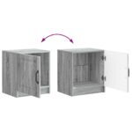 vidaXL Nočný stolík Sivá sonoma 43 x 34,5 x 47 cm Kompozitné drevo – Obrázok 9