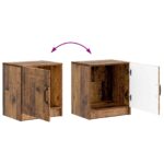vidaXL Nočný stolík 2 pcs Staré drevo 43 x 34,5 x 47 cm – Obrázok 10