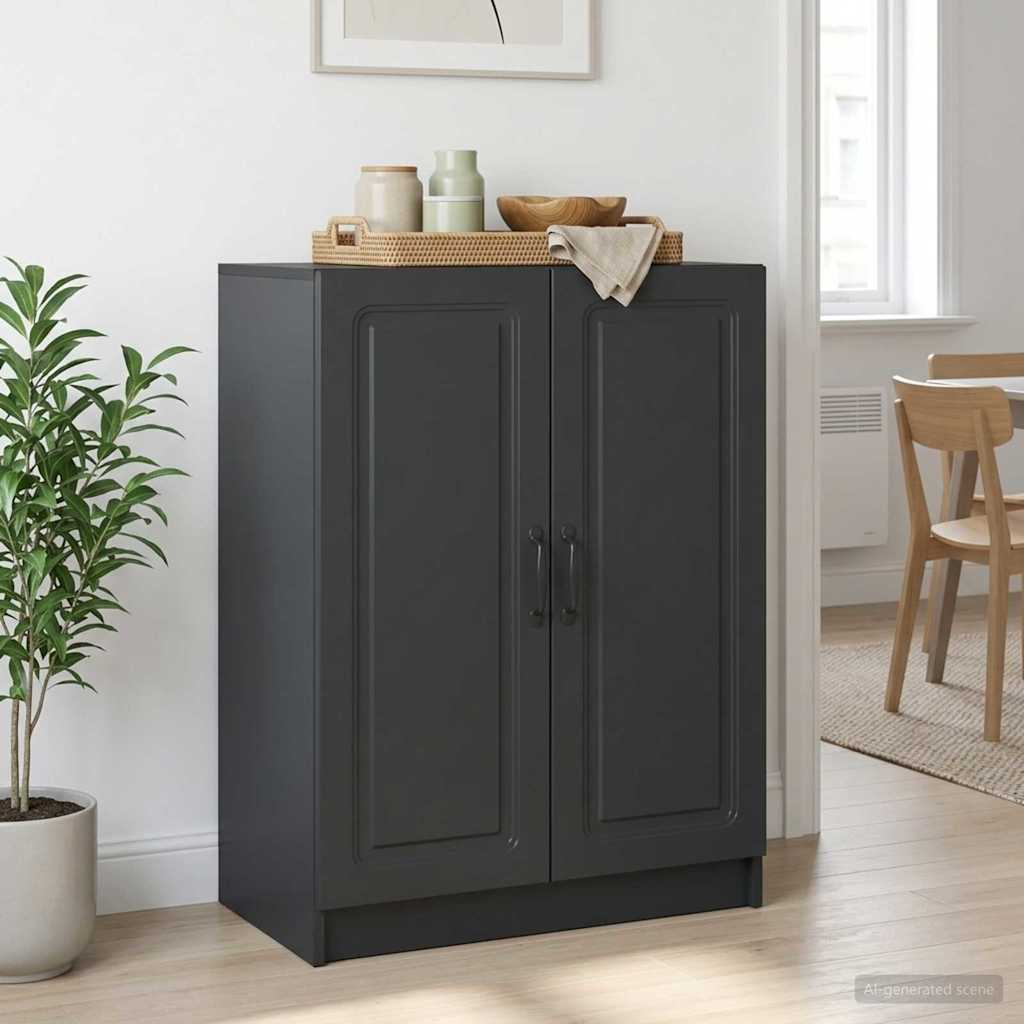 895736_1.jpg vidaXL Servírovacia skriňa Čierna 66 x 34,5 x 87 cm Kompozitné drevo – Obrázok 1