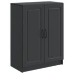vidaXL Servírovacia skriňa Čierna 66 x 34,5 x 87 cm Kompozitné drevo – Obrázok 2