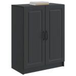 vidaXL Servírovacia skriňa Čierna 66 x 34,5 x 87 cm Kompozitné drevo – Obrázok 3