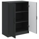 vidaXL Servírovacia skriňa Čierna 66 x 34,5 x 87 cm Kompozitné drevo – Obrázok 5