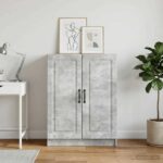 vidaXL Servírovacia skriňa Betónovo sivá 66 x 34,5 x 87 cm – Obrázok 4