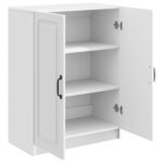 vidaXL Servírovacia skriňa Biela s vysokým leskom 66 x 34,5 x 87 cm – Obrázok 5