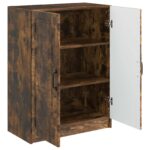 vidaXL Servírovacia skriňa Dymový dub 66 x 34,5 x 87 cm – Obrázok 5