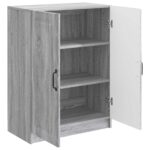 vidaXL Servírovacia skriňa Sivá sonoma 66 x 34,5 x 87 cm – Obrázok 5