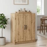 vidaXL Servírovacia skriňa Dub artisan 66 x 34,5 x 87 cm – Obrázok 4