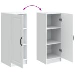 vidaXL Servírovacia skriňa Biela 33 x 34,5 x 87 cm Kompozitné drevo – Obrázok 11