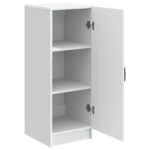 vidaXL Servírovacia skriňa Biela 33 x 34,5 x 87 cm Kompozitné drevo – Obrázok 5