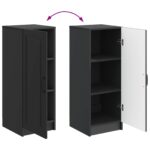 vidaXL Servírovacia skriňa Čierna 33 x 34,5 x 87 cm Kompozitné drevo – Obrázok 11