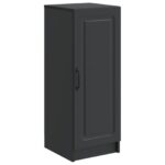 vidaXL Servírovacia skriňa Čierna 33 x 34,5 x 87 cm Kompozitné drevo – Obrázok 2