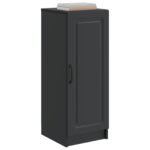 vidaXL Servírovacia skriňa Čierna 33 x 34,5 x 87 cm Kompozitné drevo – Obrázok 3