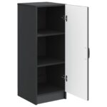 vidaXL Servírovacia skriňa Čierna 33 x 34,5 x 87 cm Kompozitné drevo – Obrázok 5