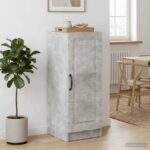 vidaXL Servírovacia skriňa Betónovo sivá 33 x 34,5 x 87 cm – Obrázok 4