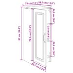 vidaXL Servírovacia skriňa Biela s vysokým leskom 33 x 34,5 x 87 cm – Obrázok 13
