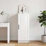 vidaXL Servírovacia skriňa Biela s vysokým leskom 33 x 34,5 x 87 cm – Obrázok 4