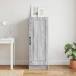 vidaXL Servírovacia skriňa Sivá sonoma 33 x 34,5 x 87 cm – Obrázok 4