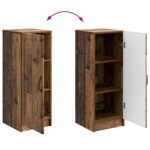 vidaXL Servírovacia skriňa Staré drevo 33 x 34,5 x 87 cm – Obrázok 11