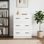 vidaXL Zásuvkový kabinet Biela 66 x 34,5 x 87 cm Kompozitné drevo – Obrázok 11
