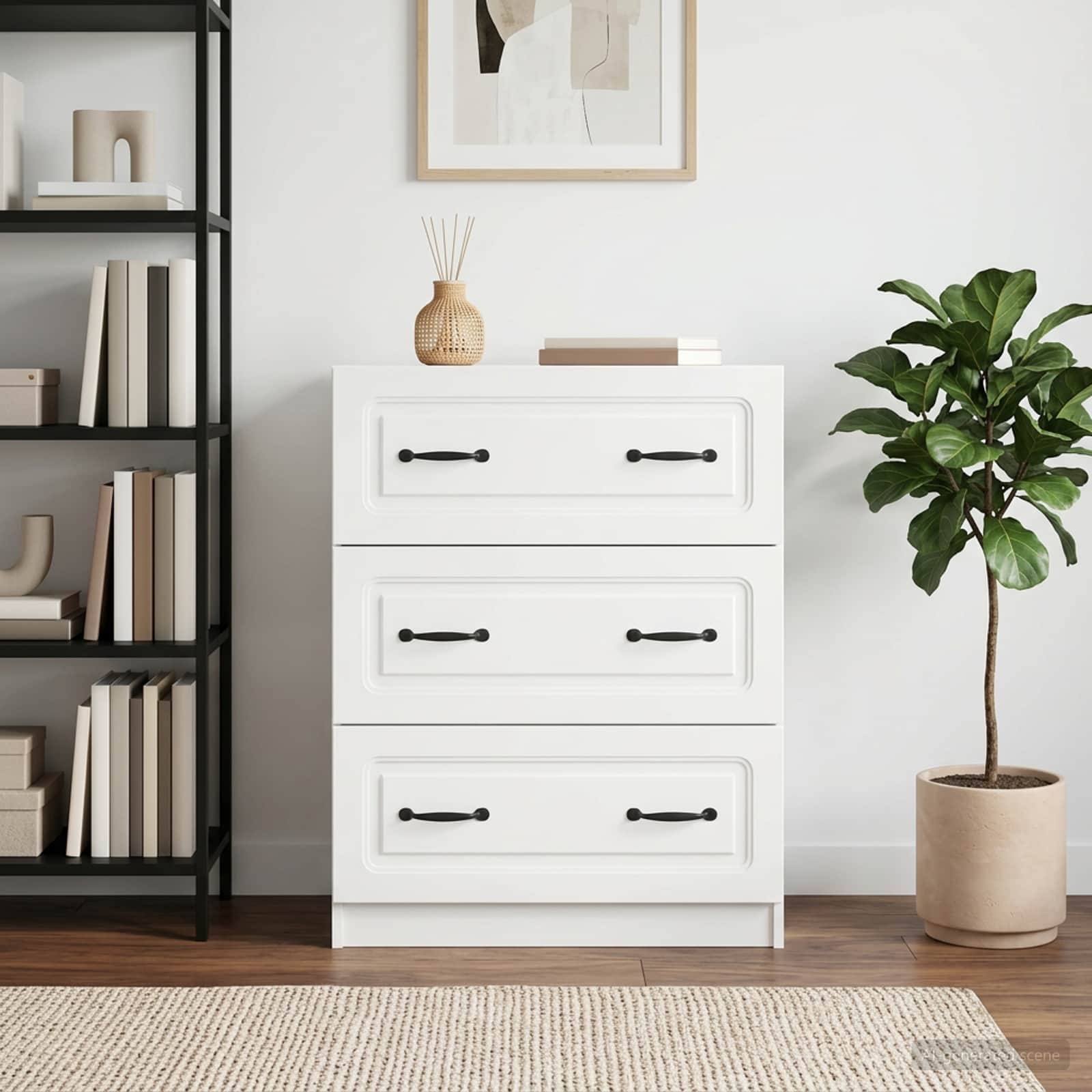 895755_1.jpg vidaXL Zásuvkový kabinet Biela 66 x 34,5 x 87 cm Kompozitné drevo – Obrázok 1