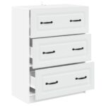 vidaXL Zásuvkový kabinet Biela 66 x 34,5 x 87 cm Kompozitné drevo – Obrázok 3
