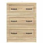 vidaXL Zásuvkový kabinet Dub sonoma 66 x 34,5 x 87 cm Kompozitné drevo – Obrázok 5