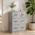 vidaXL Zásuvkový kabinet Betónovo sivá 66 x 34,5 x 87 cm – Obrázok 11