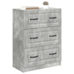 vidaXL Zásuvkový kabinet Betónovo sivá 66 x 34,5 x 87 cm – Obrázok 2