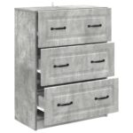 vidaXL Zásuvkový kabinet Betónovo sivá 66 x 34,5 x 87 cm – Obrázok 3