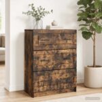 vidaXL Zásuvkový kabinet Dymový dub 66 x 34,5 x 87 cm Kompozitné drevo – Obrázok 12