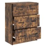 vidaXL Zásuvkový kabinet Dymový dub 66 x 34,5 x 87 cm Kompozitné drevo – Obrázok 4