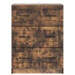 vidaXL Zásuvkový kabinet Dymový dub 66 x 34,5 x 87 cm Kompozitné drevo – Obrázok 5