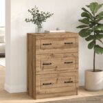 vidaXL Zásuvkový kabinet Dub artisan 66 x 34,5 x 87 cm – Obrázok 12