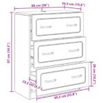 vidaXL Zásuvkový kabinet Dub artisan 66 x 34,5 x 87 cm – Obrázok 10