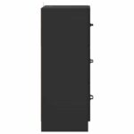 vidaXL Zásuvkový kabinet Čierna 33 x 34,5 x 87 cm Kompozitné drevo – Obrázok 5