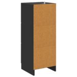 vidaXL Zásuvkový kabinet Čierna 33 x 34,5 x 87 cm Kompozitné drevo – Obrázok 6