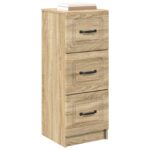 vidaXL Zásuvkový kabinet Dub sonoma 33 x 34,5 x 87 cm Kompozitné drevo – Obrázok 2