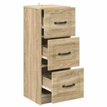 vidaXL Zásuvkový kabinet Dub sonoma 33 x 34,5 x 87 cm Kompozitné drevo – Obrázok 3