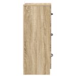 vidaXL Zásuvkový kabinet Dub sonoma 33 x 34,5 x 87 cm Kompozitné drevo – Obrázok 5