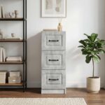 vidaXL Zásuvkový kabinet Betónovo sivá 33 x 34,5 x 87 cm – Obrázok 11