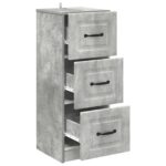 vidaXL Zásuvkový kabinet Betónovo sivá 33 x 34,5 x 87 cm – Obrázok 3