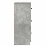 vidaXL Zásuvkový kabinet Betónovo sivá 33 x 34,5 x 87 cm – Obrázok 5