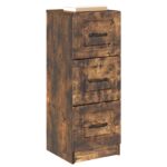vidaXL Zásuvkový kabinet Dymový dub 33 x 34,5 x 87 cm Kompozitné drevo – Obrázok 2
