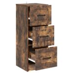 vidaXL Zásuvkový kabinet Dymový dub 33 x 34,5 x 87 cm Kompozitné drevo – Obrázok 3