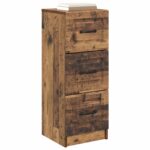vidaXL Zásuvkový kabinet Staré drevo 33 x 34,5 x 87 cm – Obrázok 3
