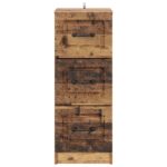 vidaXL Zásuvkový kabinet Staré drevo 33 x 34,5 x 87 cm – Obrázok 5