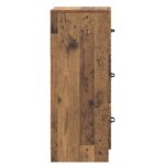 vidaXL Zásuvkový kabinet Staré drevo 33 x 34,5 x 87 cm – Obrázok 6