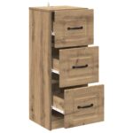 vidaXL Zásuvkový kabinet Dub artisan 33 x 34,5 x 87 cm – Obrázok 3