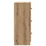 vidaXL Zásuvkový kabinet Dub artisan 33 x 34,5 x 87 cm – Obrázok 5